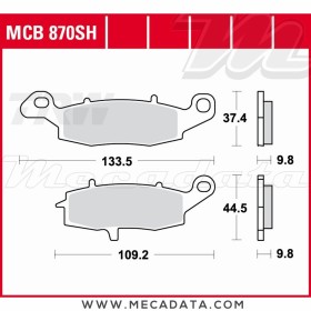 Plaquettes de frein ~ TRW Lucas MCB 870 SH