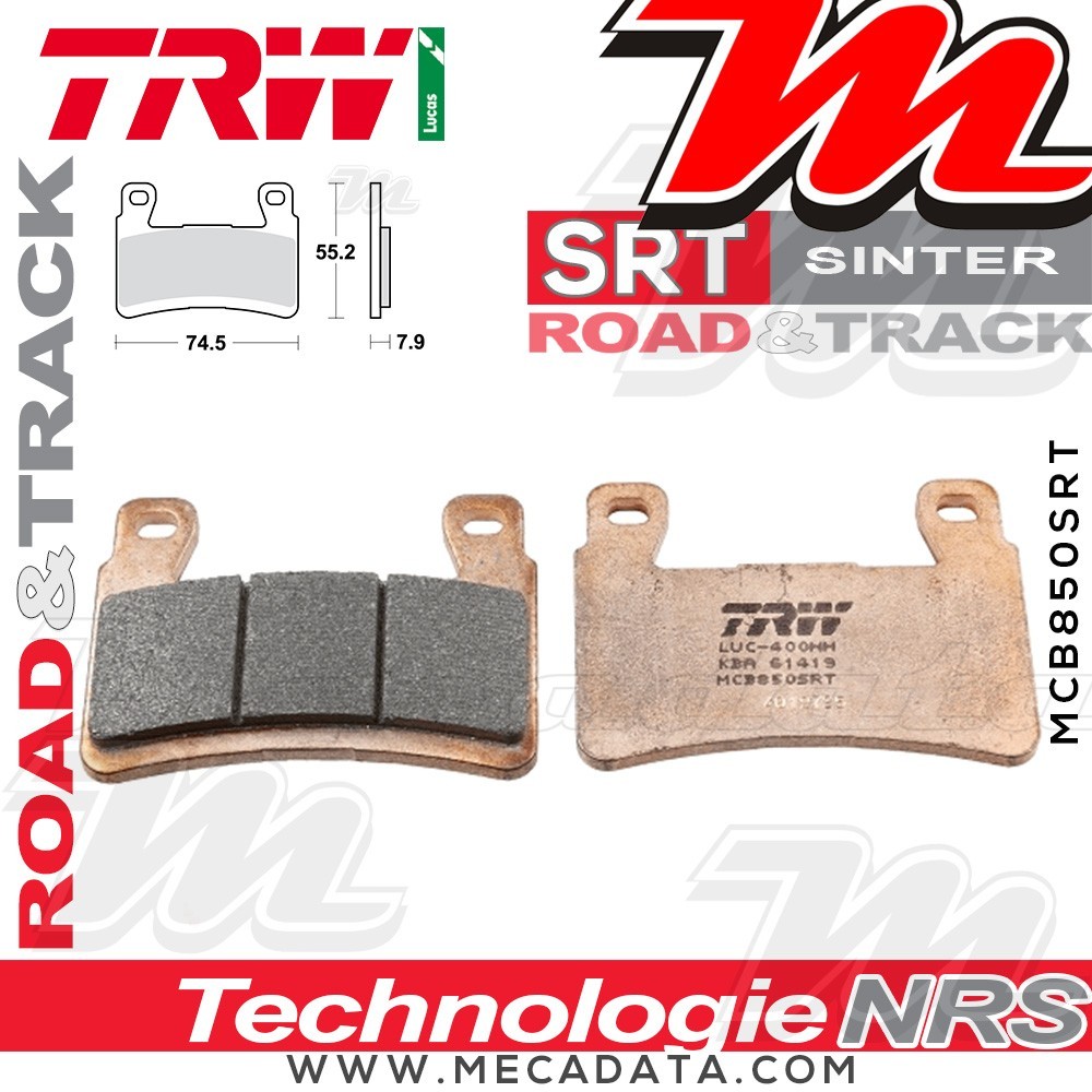 Plaquettes de frein  ~ TRW Lucas MCB 850 SRT 