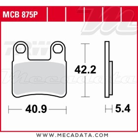 Plaquettes de frein ~ TRW Lucas MCB 875 P