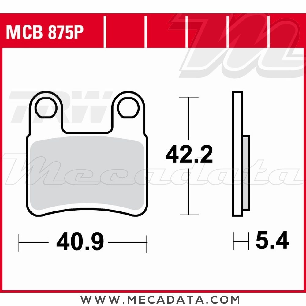 Plaquettes de frein  ~ TRW Lucas MCB 875 P 