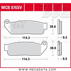 Plaquettes de frein ~ TRW Lucas MCB 876 SV