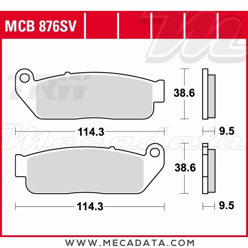 Plaquettes de frein  ~ TRW Lucas MCB 876 SV 