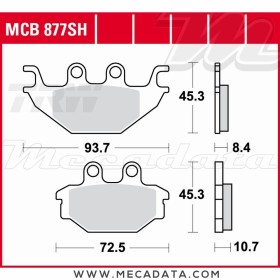 Plaquettes de frein ~ TRW Lucas MCB 877 SH