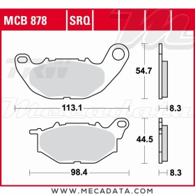 Plaquettes de frein ~ TRW Lucas MCB 878