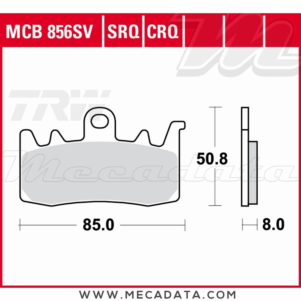 Plaquettes de frein  ~ TRW Lucas MCB 856 SRT 