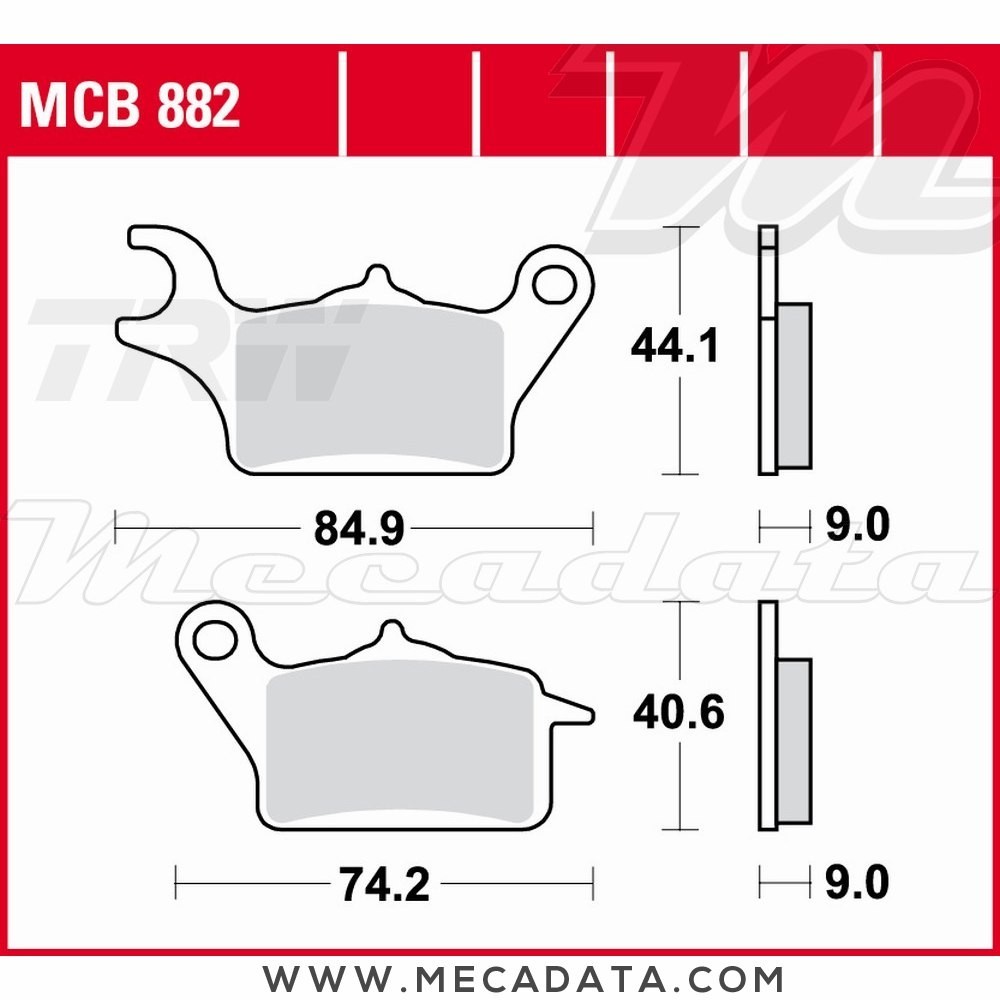 Plaquettes de frein  ~ TRW Lucas MCB 882 