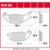 Plaquettes de frein ~ TRW Lucas MCB 883