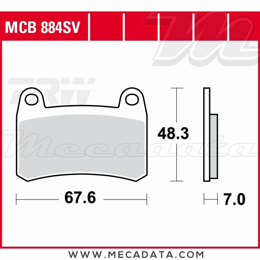 Plaquettes de frein  ~ TRW Lucas MCB 884 SV 