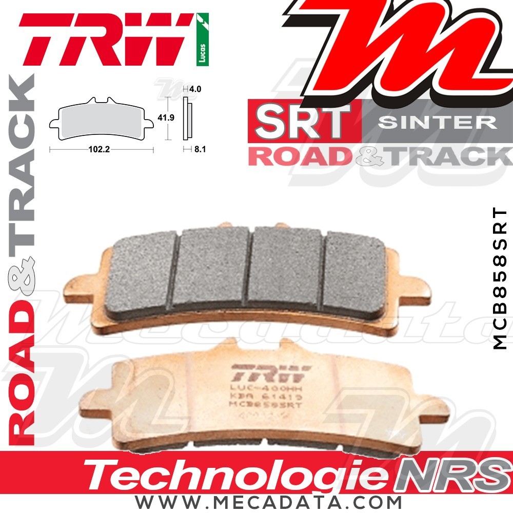 Plaquettes de frein ~ TRW Lucas MCB 858 SRT