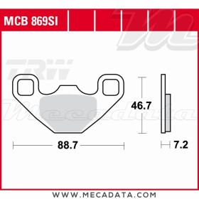 Plaquettes de frein ~ TRW Lucas MCB 869 SI
