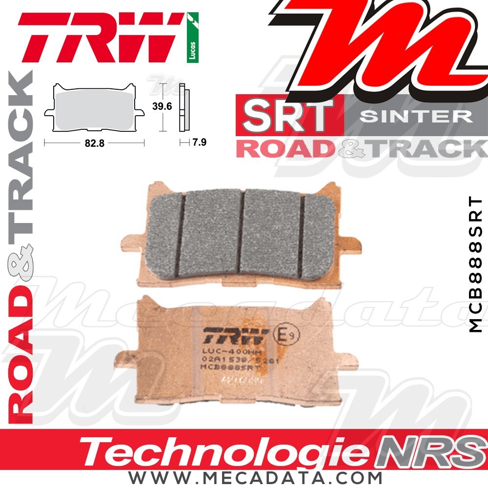 Plaquettes de frein ~ TRW Lucas MCB 888 SRT