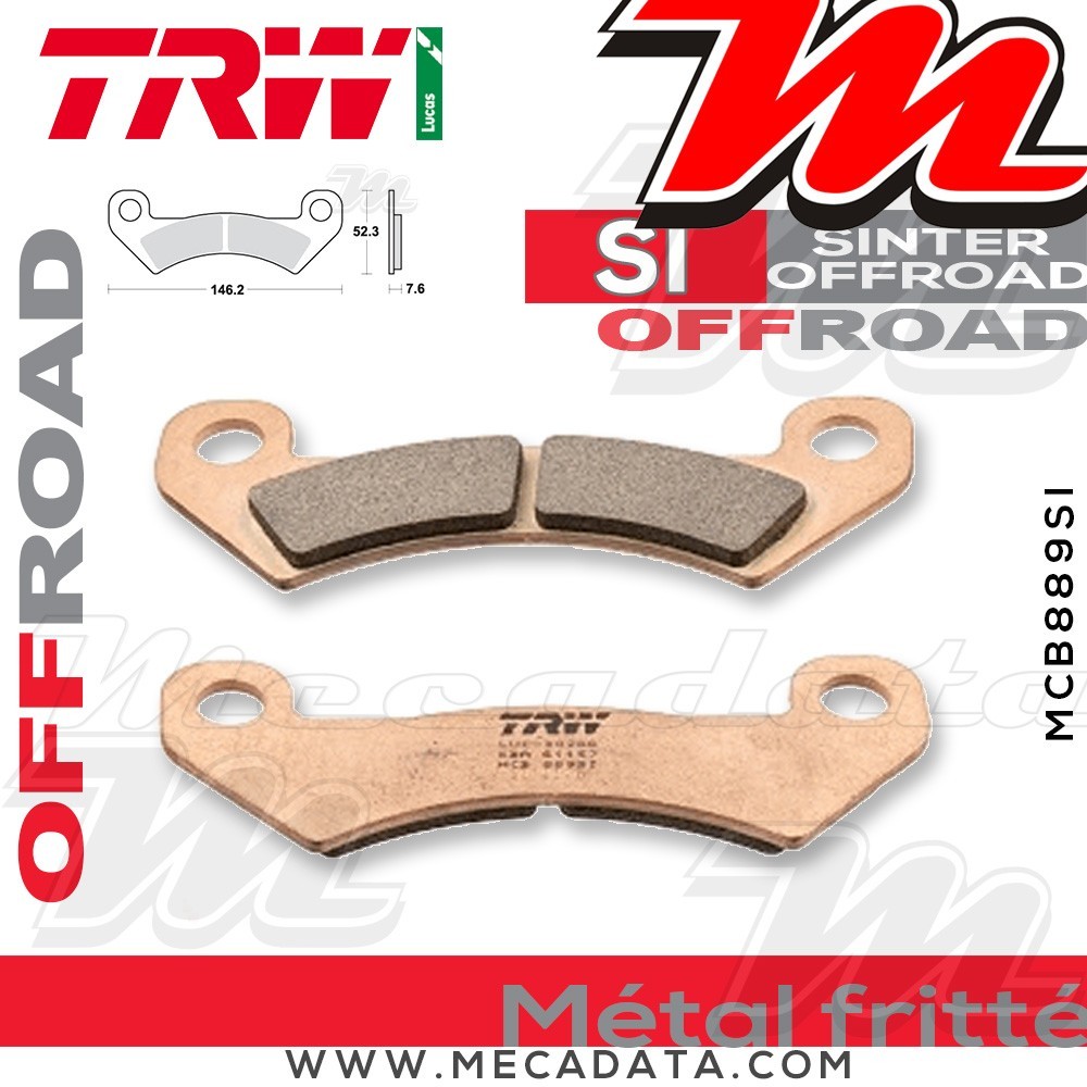 Plaquettes de frein ~ TRW Lucas MCB 889 SI