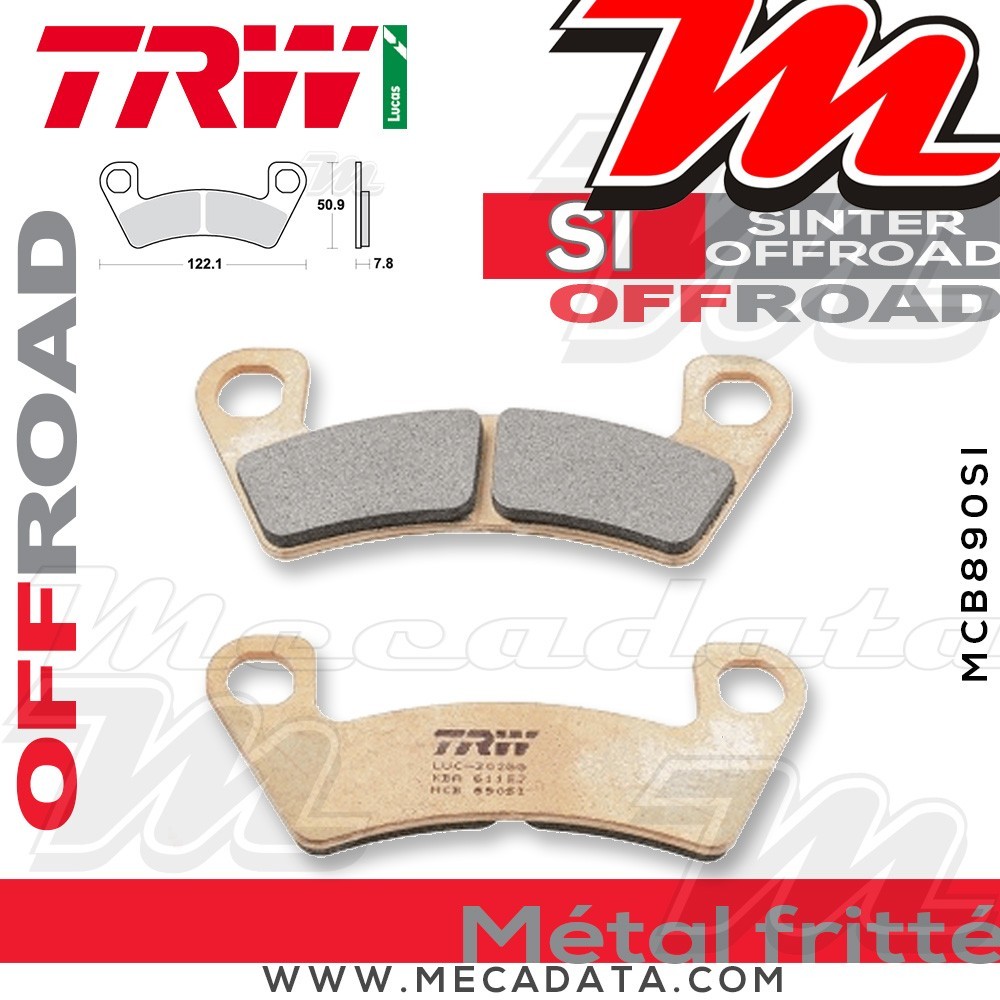 Plaquettes de frein ~ TRW Lucas MCB 890 SI