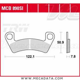 Plaquettes de frein ~ TRW Lucas MCB 890 SI