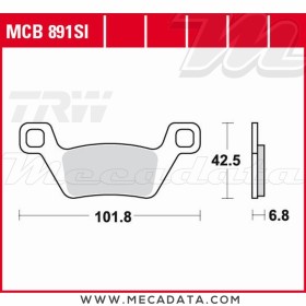 Plaquettes de frein ~ TRW Lucas MCB 891 SI