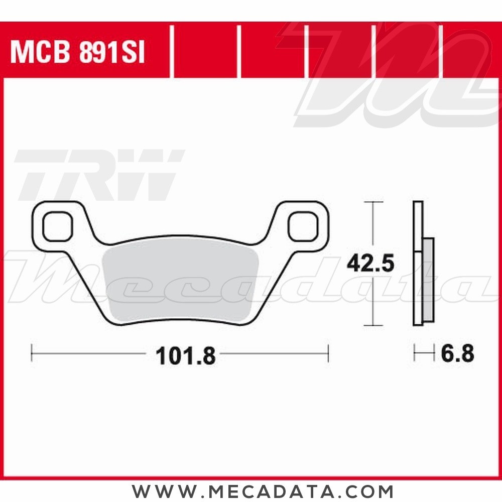 Plaquettes de frein  ~ TRW Lucas MCB 891 SI 