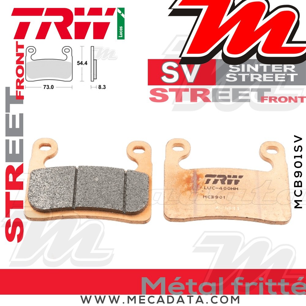 Plaquettes de frein ~ TRW Lucas MCB 901 SV