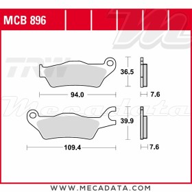 Plaquettes de frein ~ TRW Lucas MCB 896