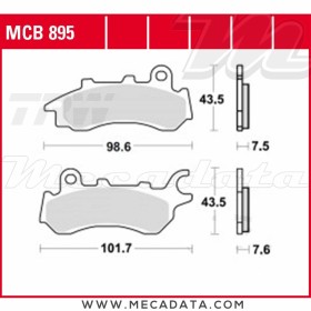 Plaquettes de frein ~ TRW Lucas MCB 895