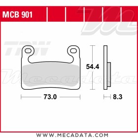 Plaquettes de frein ~ TRW Lucas MCB 901 SCR