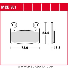 Plaquettes de frein ~ TRW Lucas MCB 901 CRQ