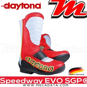 Bottes moto Racing avec coque rigide Daytona Speedway Evo SGP Couleur:Rouge/Blanc
