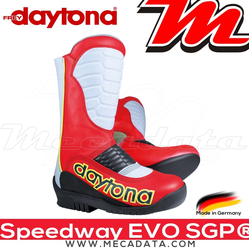 Bottes moto Racing avec coque rigide Daytona Speedway Evo SGP Couleur:Rouge/Blanc