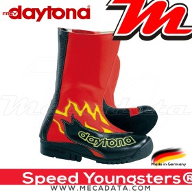 Bottes moto Racing Daytona Speed Youngsters Couleur:Rouge/Flamme