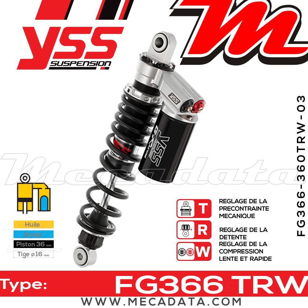 Amortisseur ~ YSS FG366-360TRW-03-888