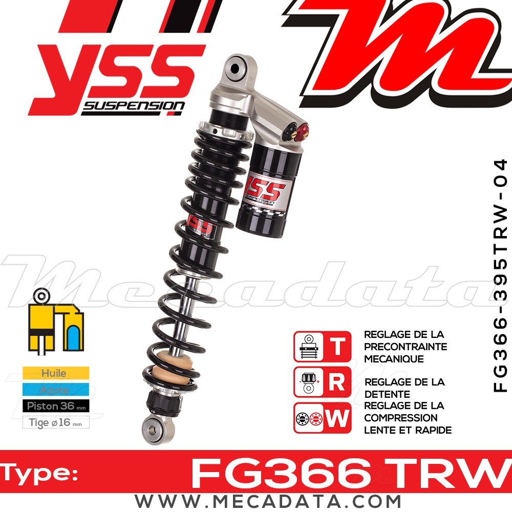Amortisseur ~ YSS FG366-395TRW-04-888