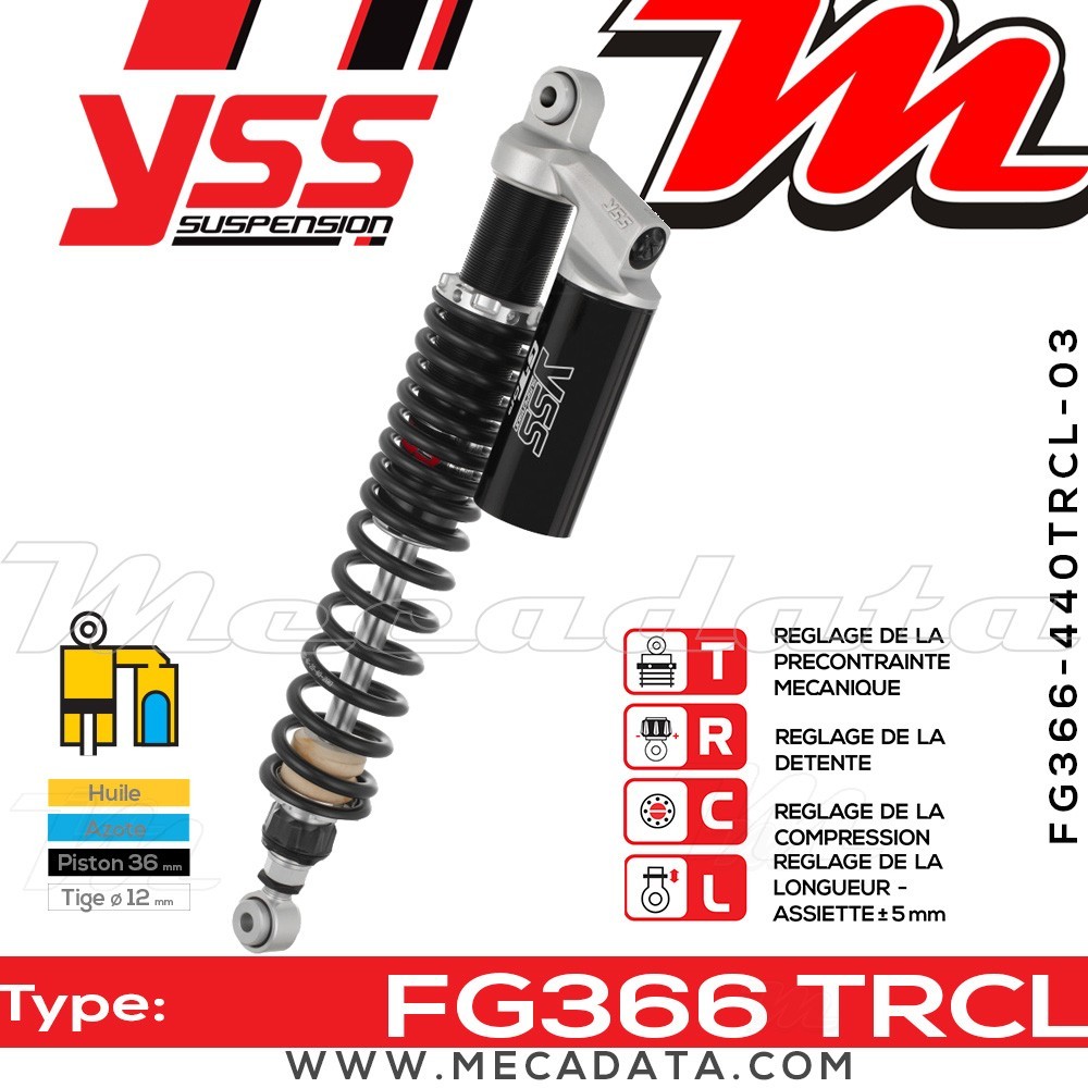 Amortisseur ~ YSS FG366-440TRCL-03-888