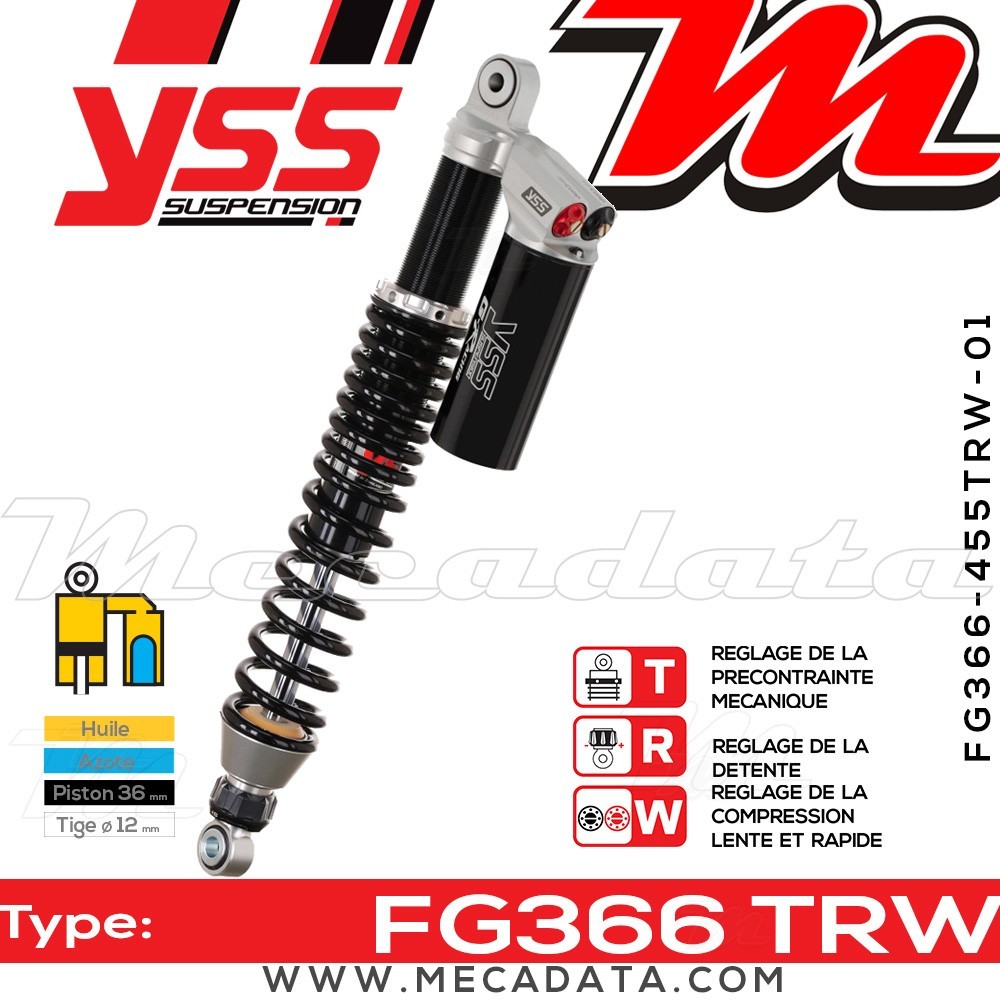 Amortisseur ~ YSS FG366-455TRW-01-888