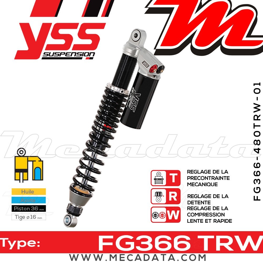 Amortisseur ~ YSS FG366-480TRW-01-888