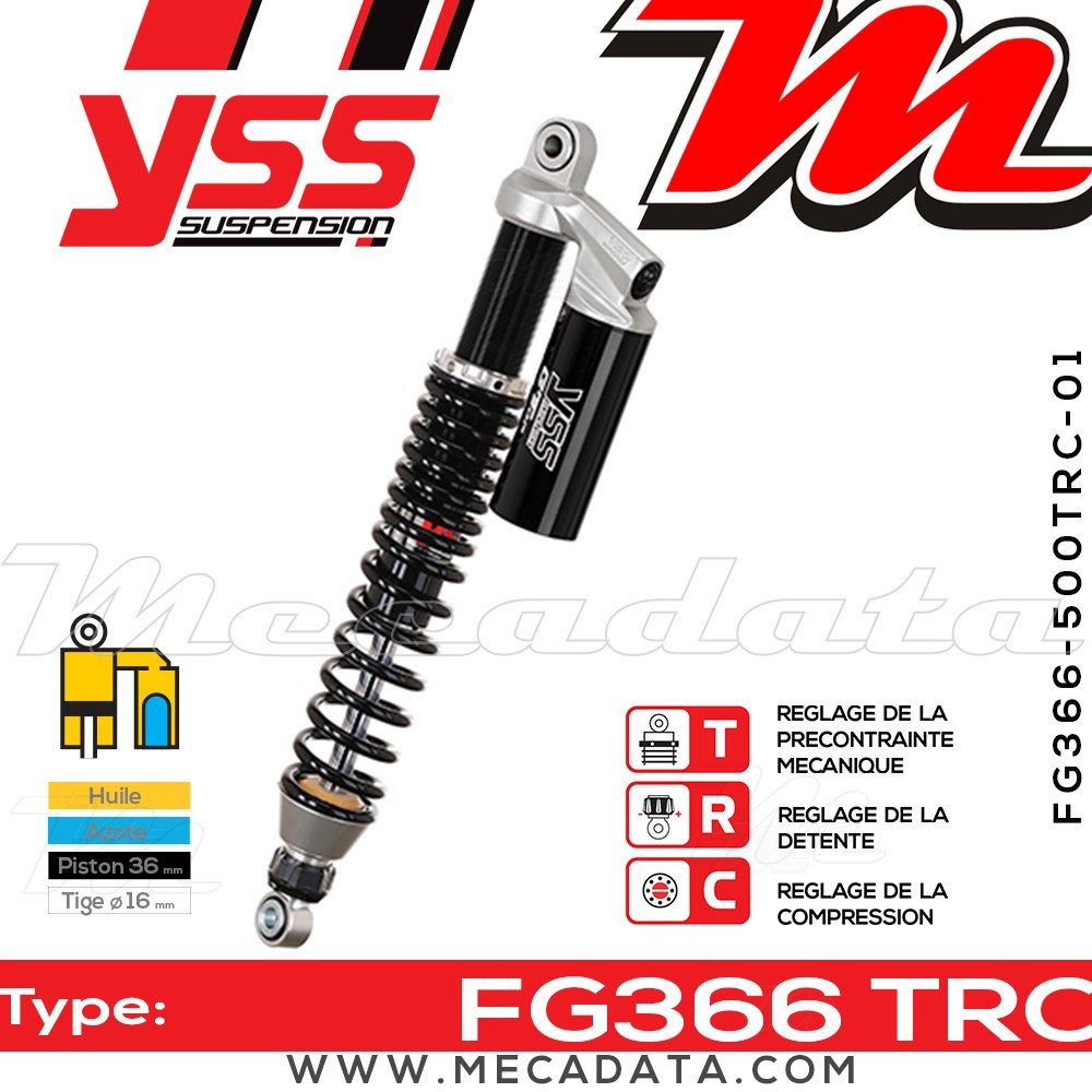 Amortisseur ~ YSS FG366-500TRC-01-888