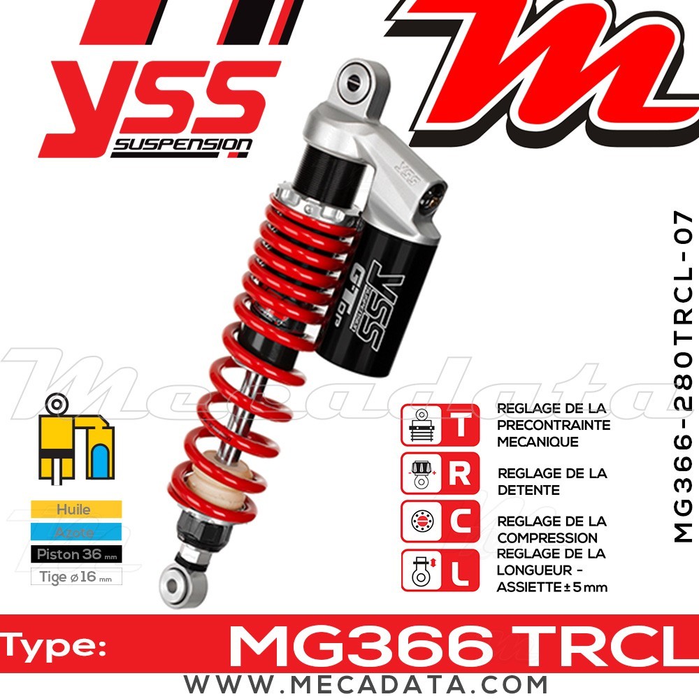 Amortisseur ~ YSS MG366-280TRCL-07-858
