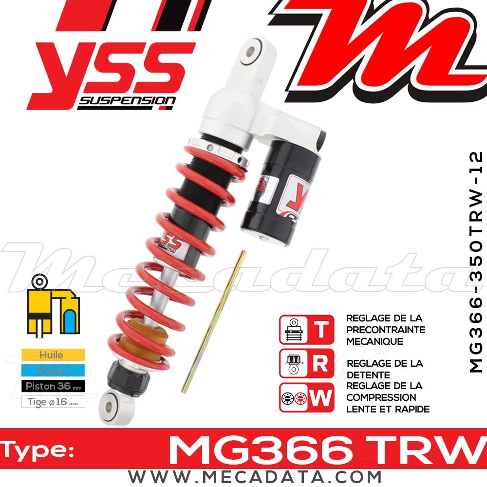 Amortisseur ~ YSS MG366-350TRW-12-858F