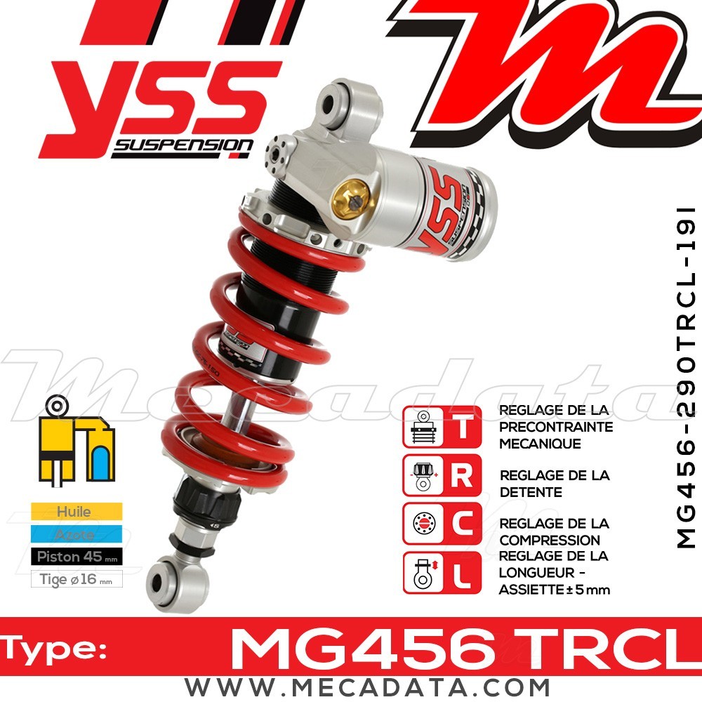 Amortisseur ~ YSS MG456-290TRCL19I-858