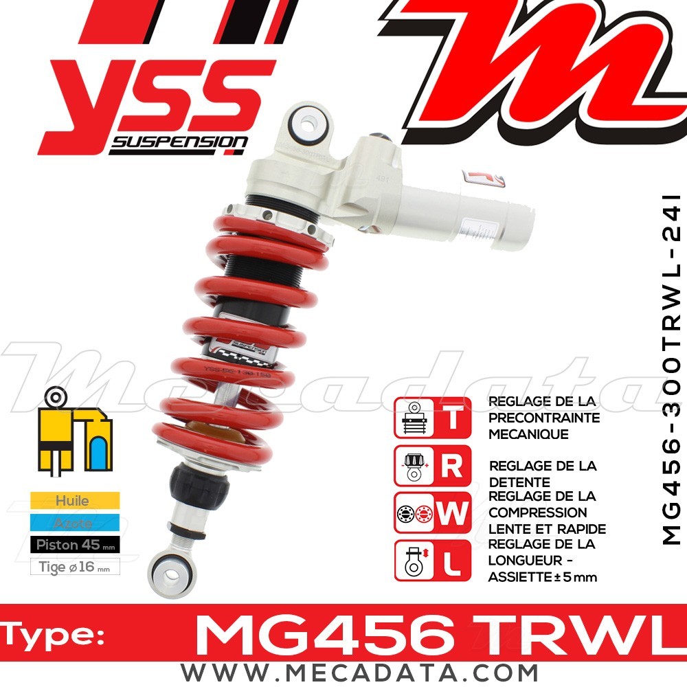 Amortisseur ~ YSS MG456-300TRWL24I-858
