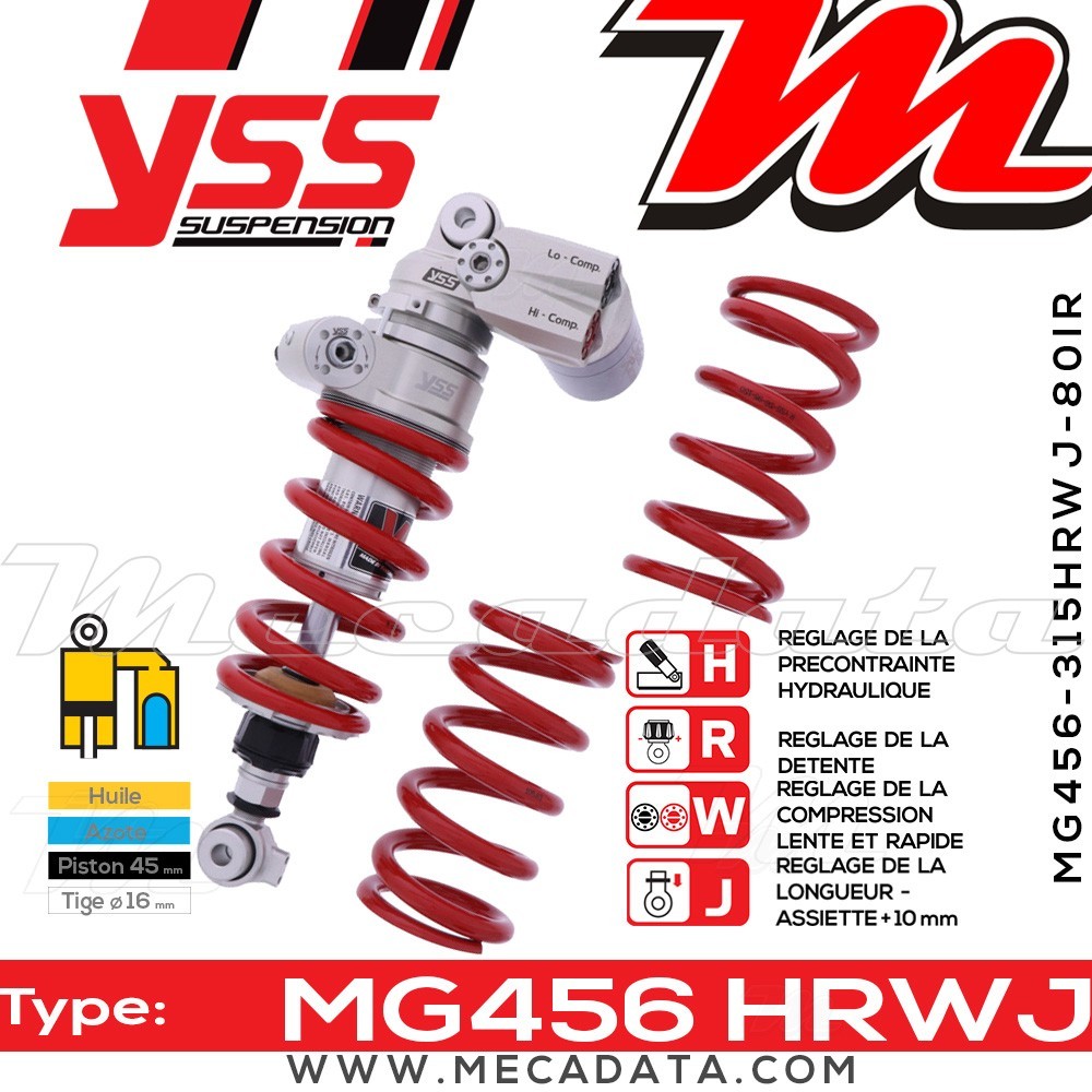 Amortisseur ~ YSS MG456-315HRWJ-80IR