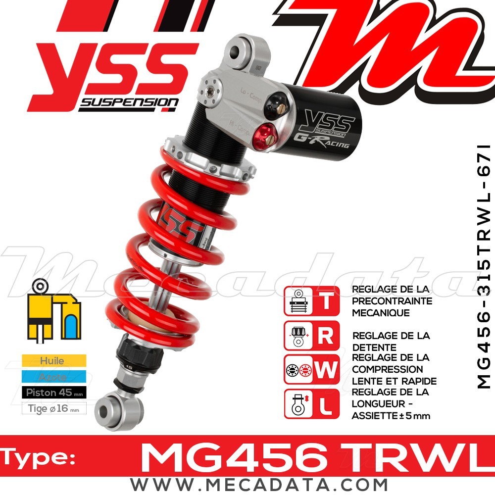 Amortisseur ~ YSS MG456-315TRWL67I-858