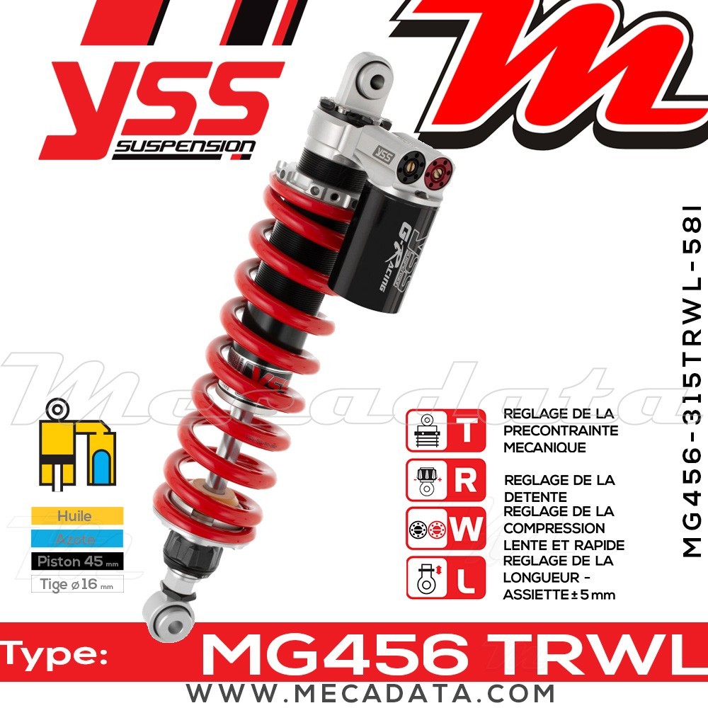 Amortisseur ~ YSS MG456-315TRWL-71-858