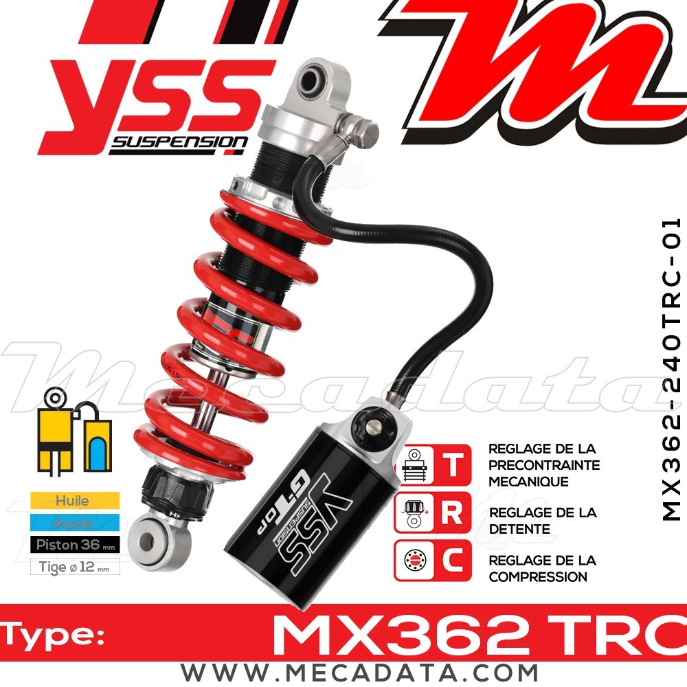 Amortisseur ~ YSS MX362-240TRC-01-858