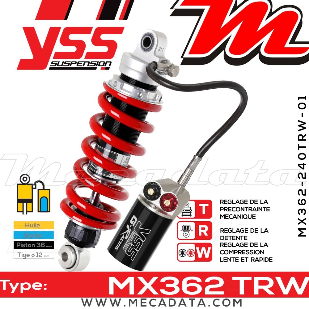 Amortisseur ~ YSS MX362-240TRW-01-858