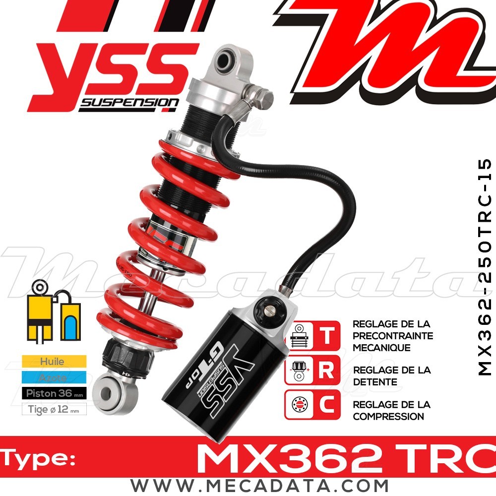 Amortisseur ~ YSS MX362-250TRC-15-858