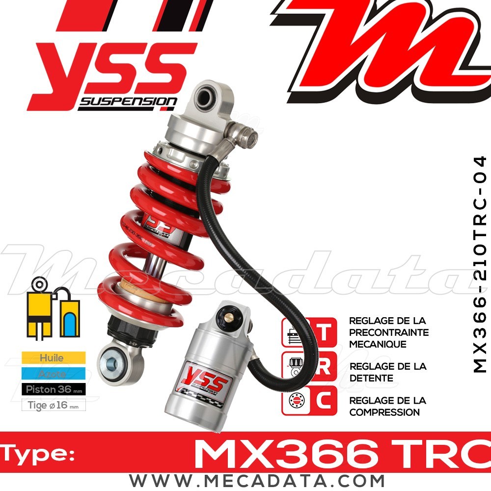 Amortisseur ~ YSS MX366-210TRC-04-858