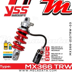 Amortisseur ~ YSS MX366-210TRW-03-858