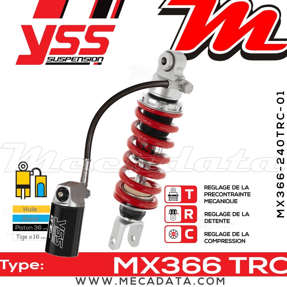 Amortisseur ~ YSS MX366-240TRC-01-858