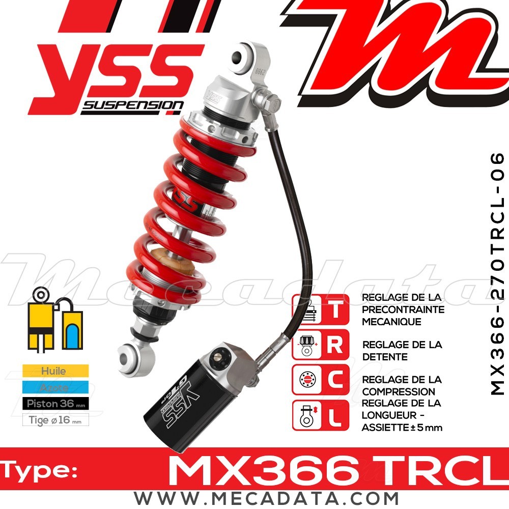 Amortisseur ~ YSS MX366-270TRCL-06-858