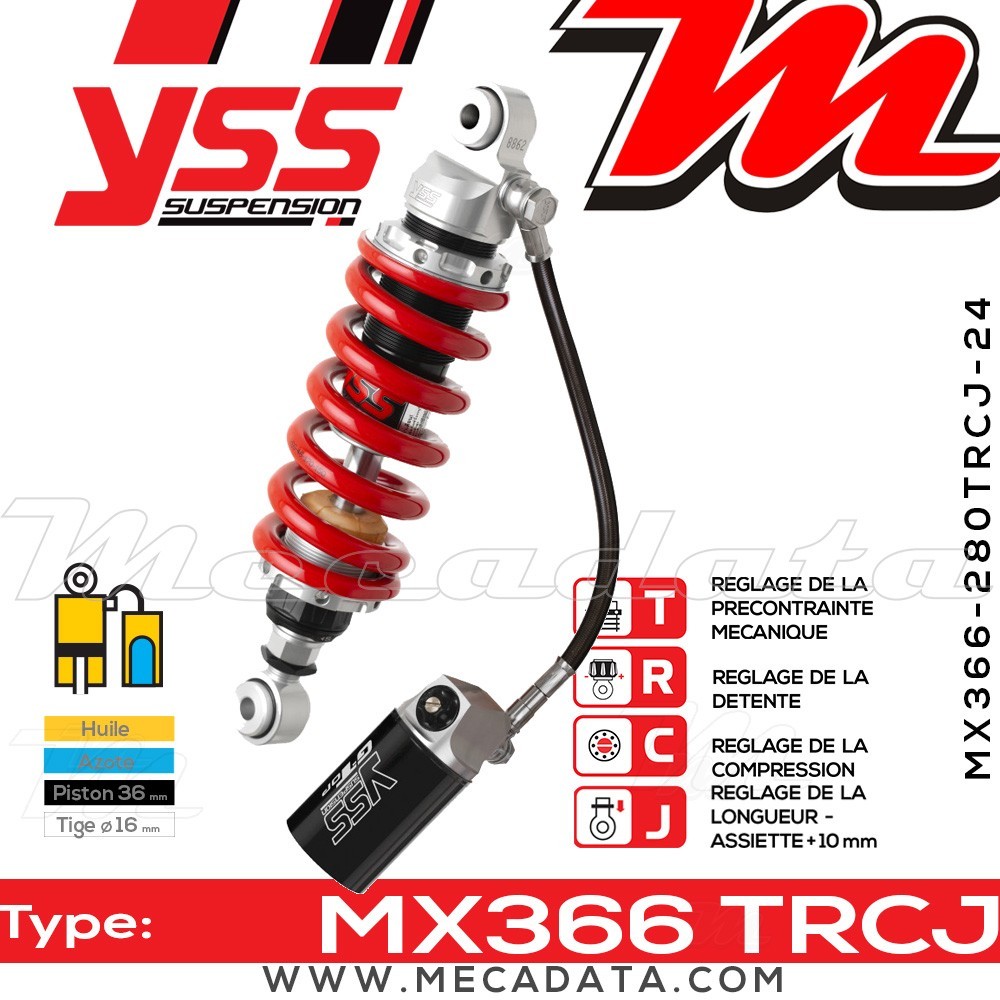 Amortisseur ~ YSS MX366-280TRCJ-24-858