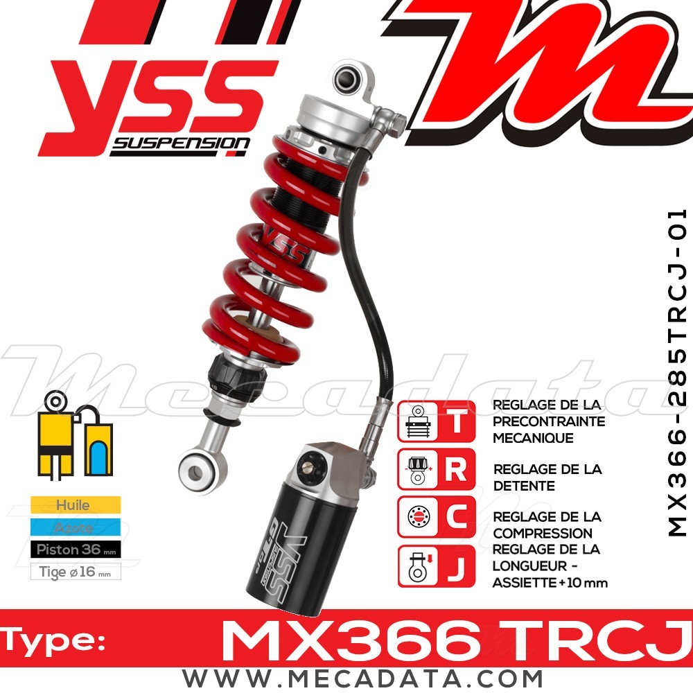 Amortisseur ~ YSS MX366-285TRCJ-01-858